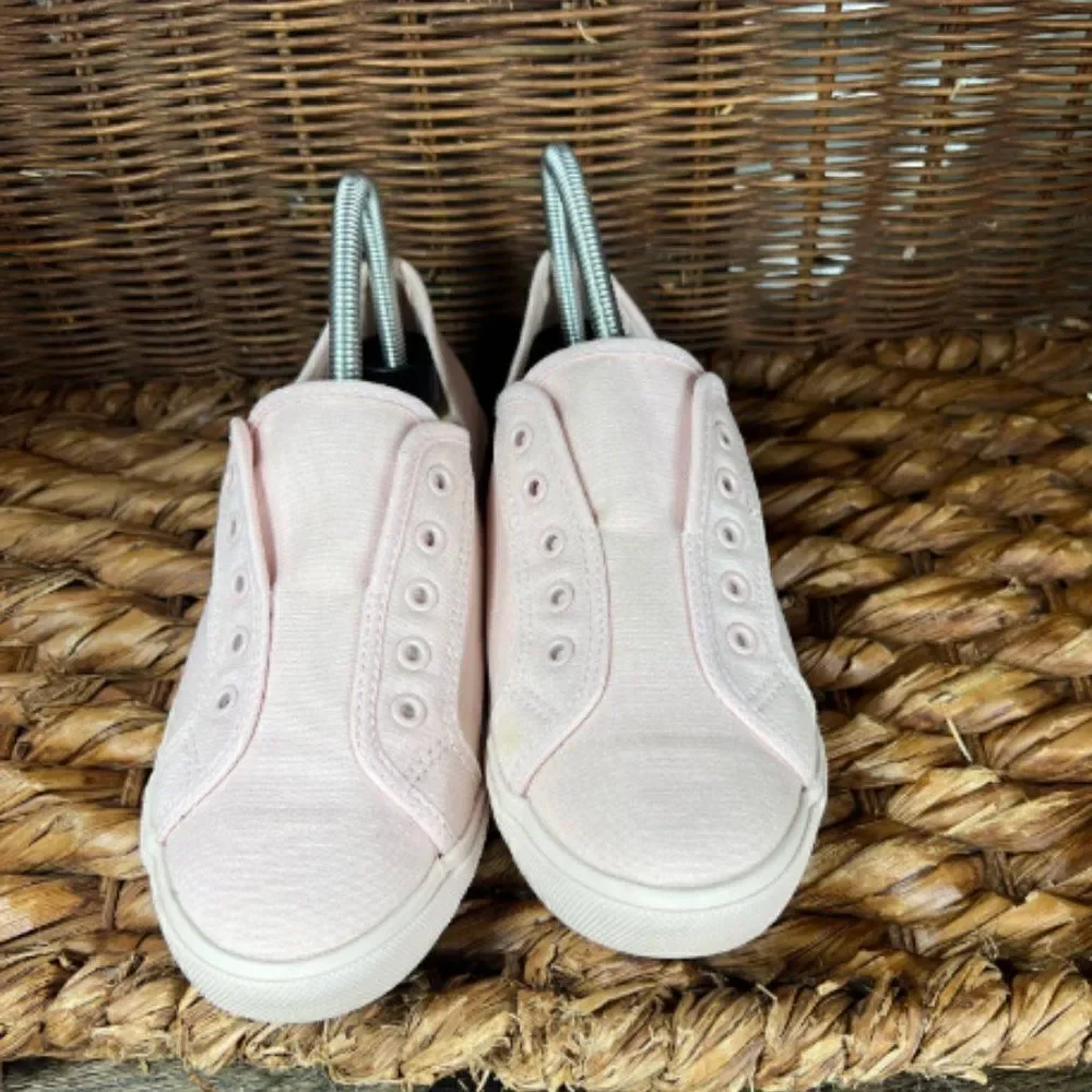 Crown & Ivy Sz 8 Women's Pink Ciera Laceless‎ Canvas Sneaker